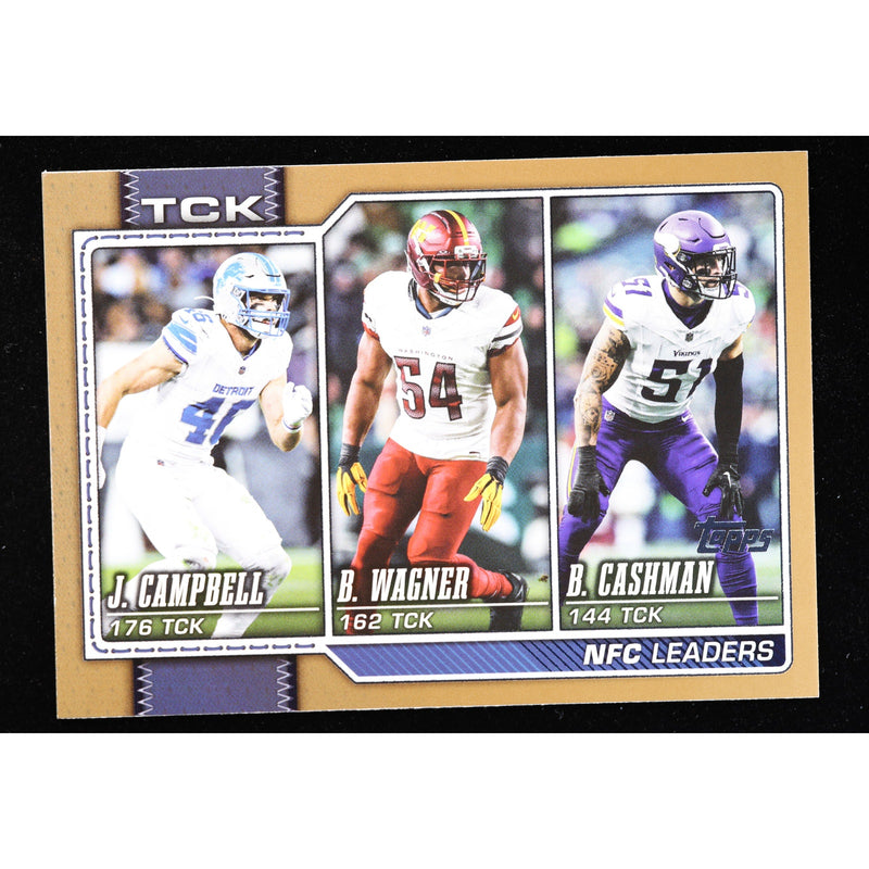 2026 Topps Flagship NFC Tackles Leaders #289 Gold 1439/2026 — Near Mint