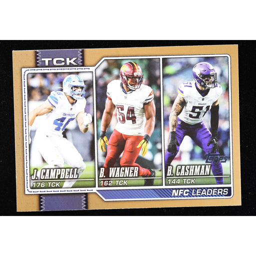 2026 Topps Flagship NFC Tackles Leaders #289 Gold 1439/2026 — front
