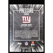2026 Topps Flagship Jaxson Dart RC Pressure Cookers PC-3 Pink Crackle Foil back