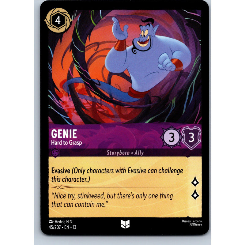 Disney Lorcana Genie - Hard to Grasp 45/207 AOTV Uncommon Nonfoil NM