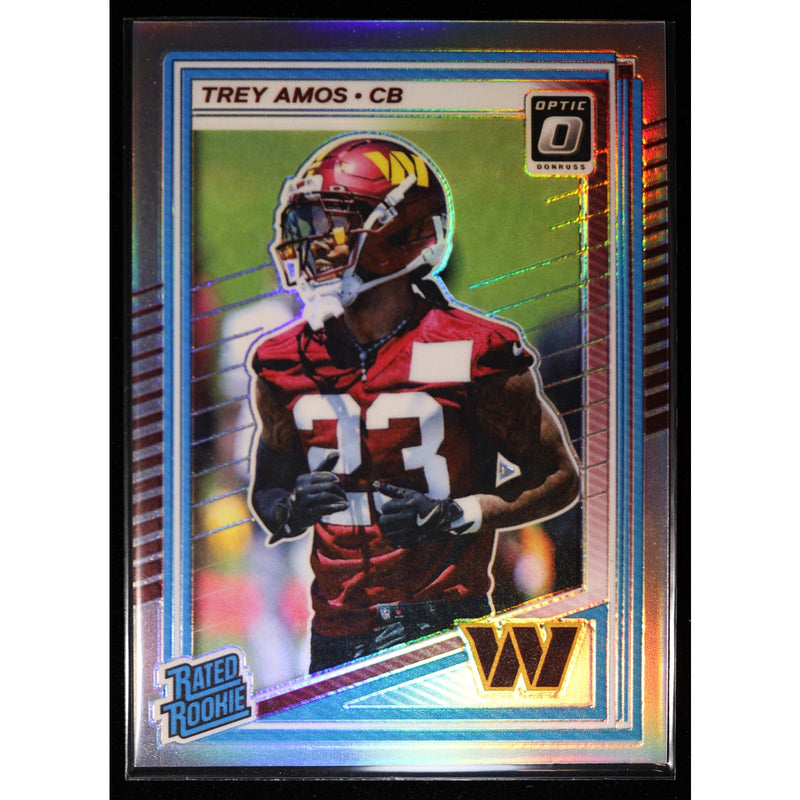 2025 Donruss Optic Trey Amos RC #267 Red Scope — Near Mint
