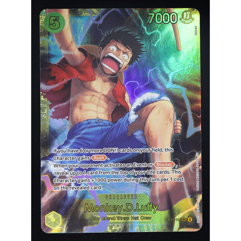 One Piece Monkey.D.Luffy OP15-119 SEC Full Art Foil – Near Mint