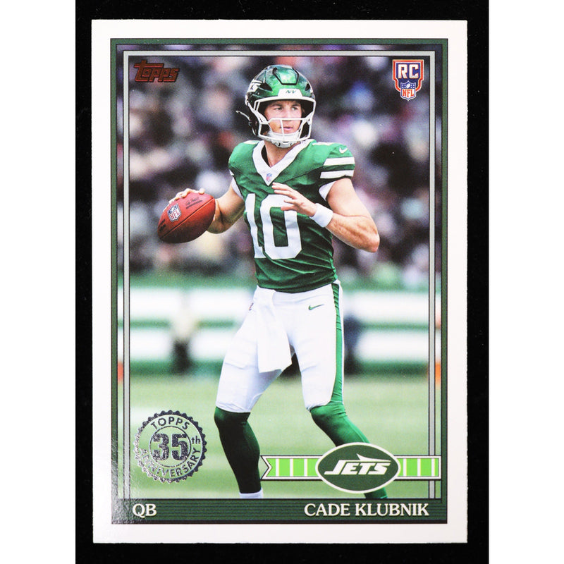2026 Topps Flagship Cade Klubnik RC 1991 Topps 91TR-6 Football front