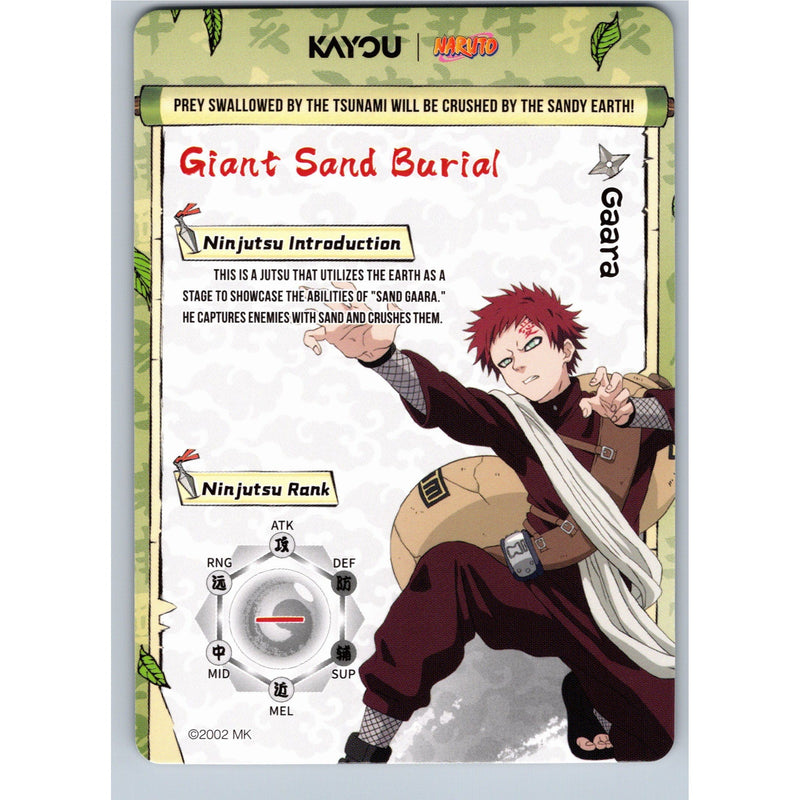 2026 Kayou Naruto Gaara SSR NREA02-SSR-006L3 English NM