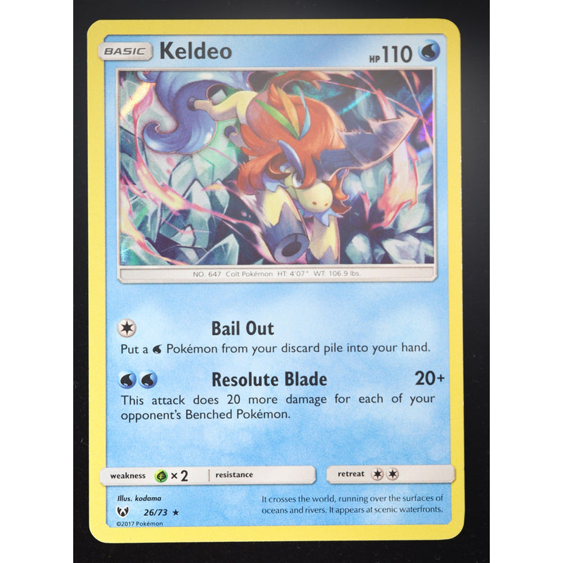 Pokemon Keldeo 26/73 Shining Legends Holo Rare English NM