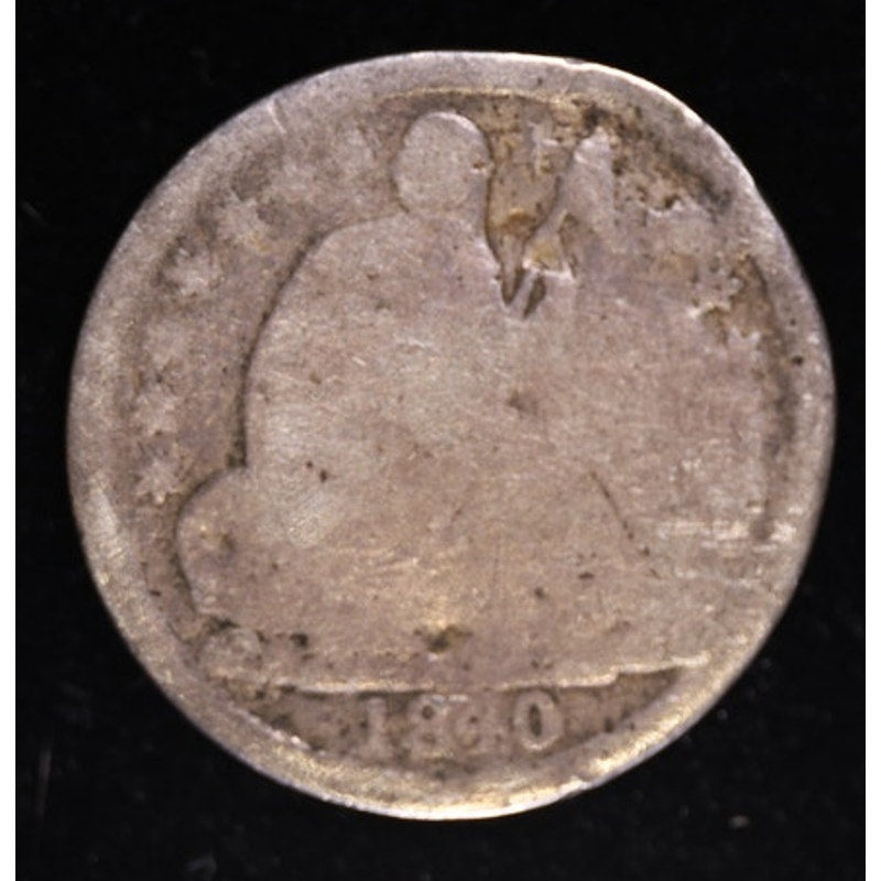 1840 O Seated Liberty Half Dime 90 Percent Silver Coin Obverse