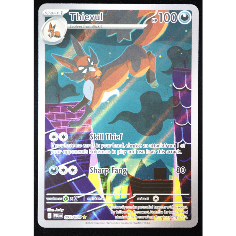 Pokemon Thievul 092/084 Illustration Rare Pitch Black – Near Mint