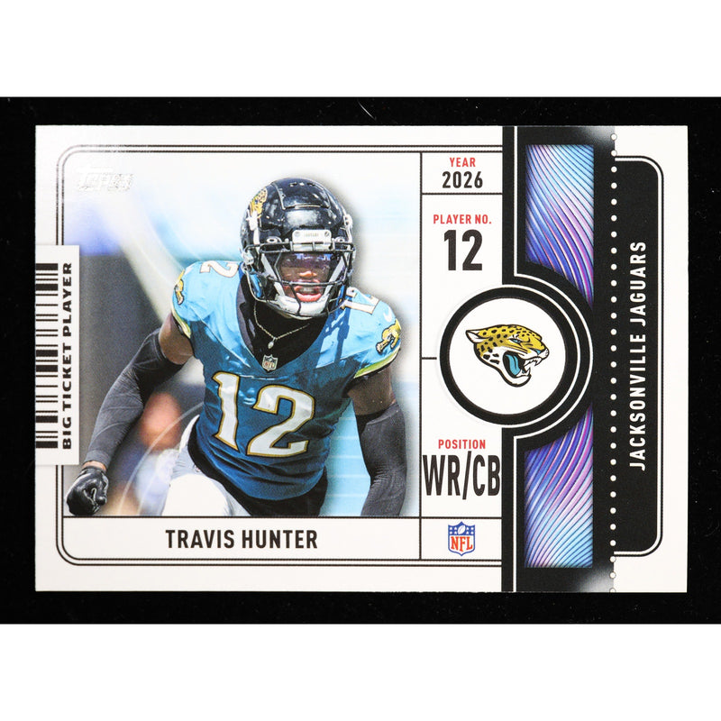 2026 Topps Flagship Travis Hunter Big Ticket Players BTP-12 Jaguars front