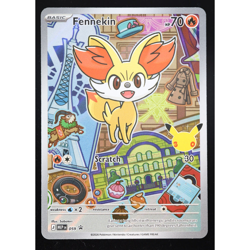 Pokemon Fennekin MEP 059 First Partner Stamped Promo English NM