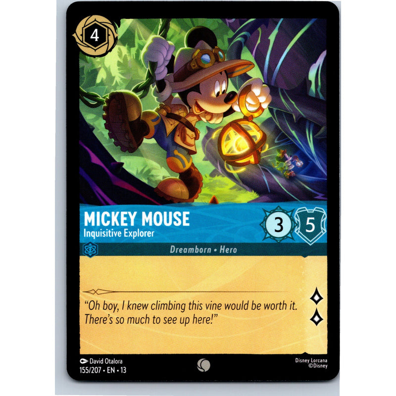 Lorcana Mickey Mouse - Inquisitive Explorer 155/207 AOTV Common Nonfoil NM