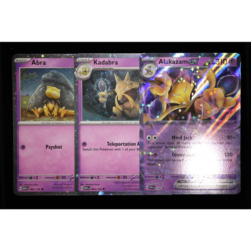 Pokemon 151 Abra Kadabra Cosmos Holo & Alakazam ex Evolution Set — Bourbon Bullion & Coins