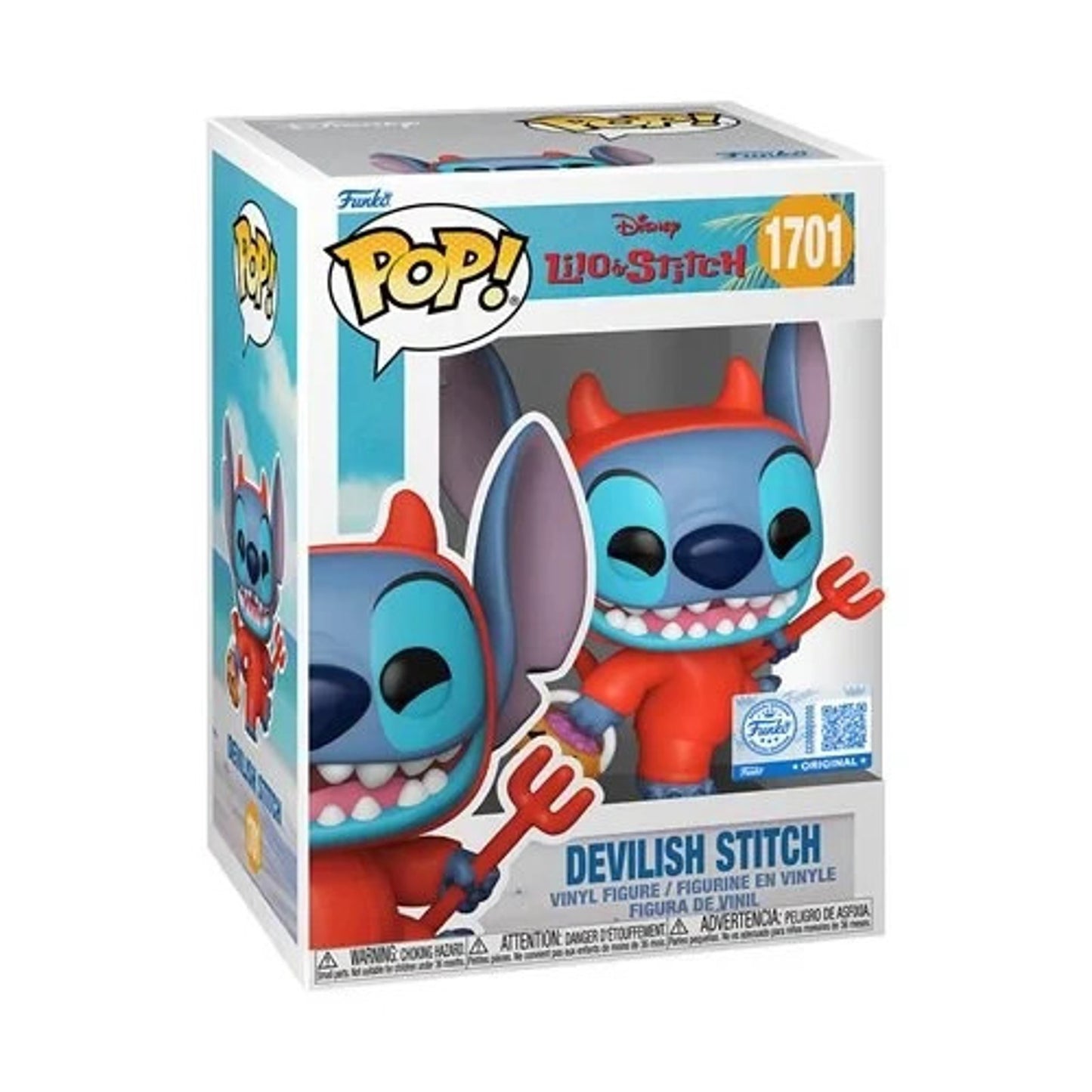 Funko Pop Devilish Stitch 1701 EE Exclusive front view