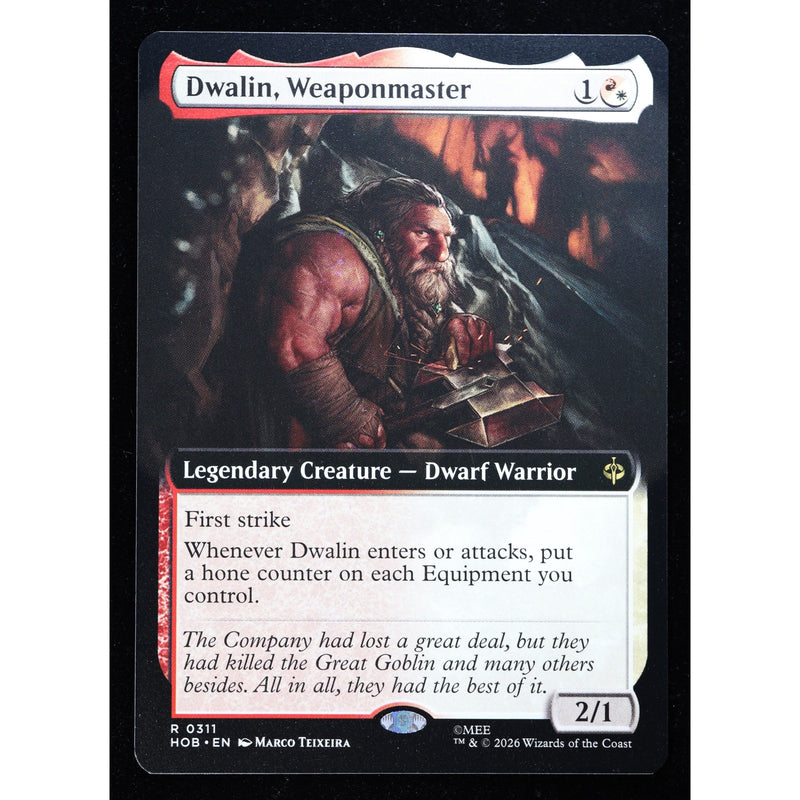 MTG Dwalin Weaponmaster 311 Extended Art The Hobbit HOB – Near Mint