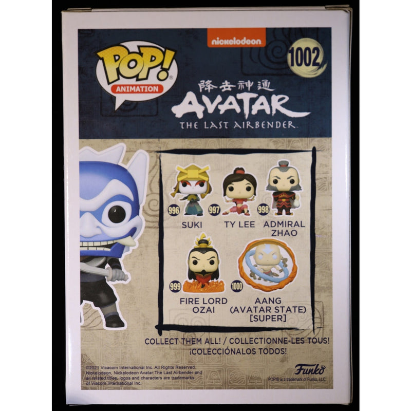 Funko Pop The Blue Spirit #1002 Hot Topic Exclusive Avatar The Last Airbender