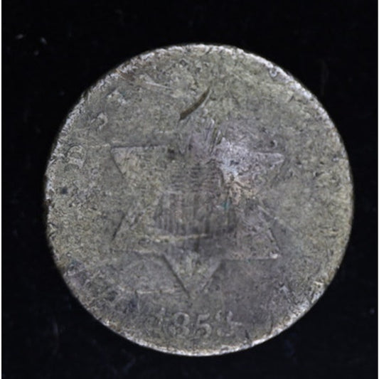 1853 Three Cent Silver Trime Type 1 US Coin