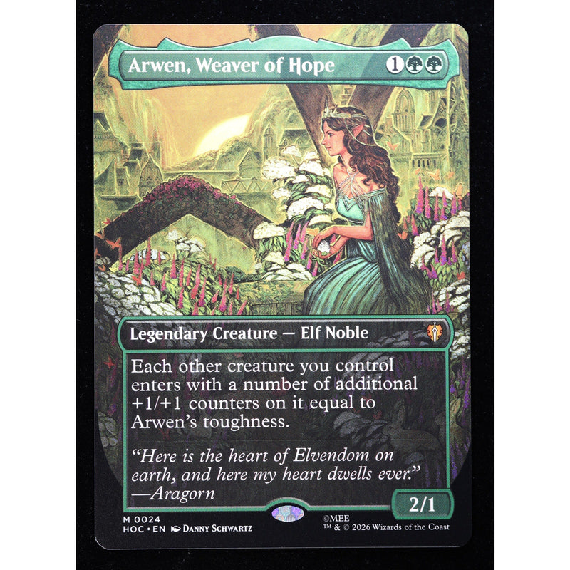MTG Arwen Weaver of Hope 24 Borderless Hobbit Eternal HOC – Near Mint