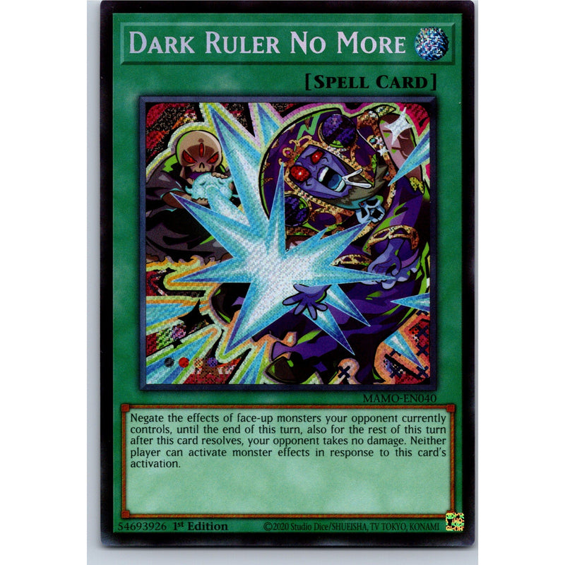 Yu-Gi-Oh! Dark Ruler No More MAMO-EN040 Secret Rare 1st Ed NM