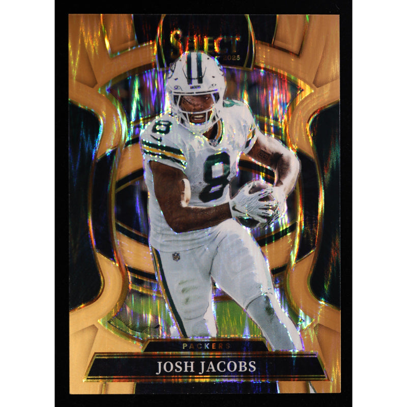 2025 Panini Select Josh Jacobs #67 Copper Shock Prizm 865/899 – Near Mint