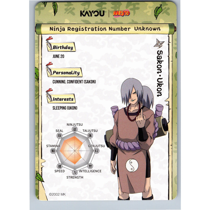 2026 Kayou Naruto Sakon/Ukon SR NREA02-SR-014L2 English NM