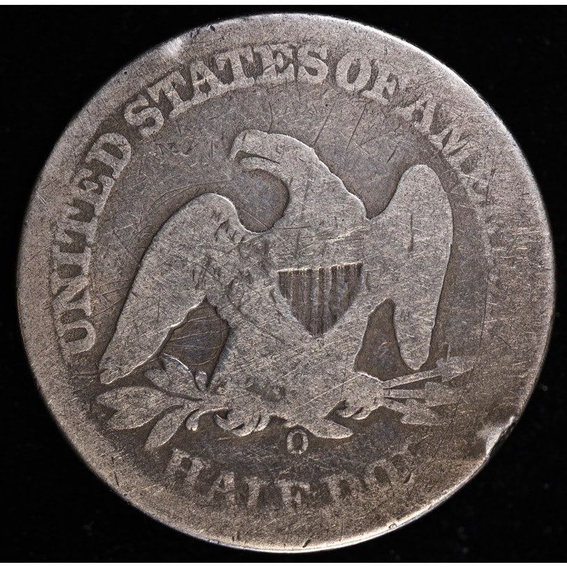 Rare 1858-O Seated Liberty Half Dollar - New Orleans Silver Coin Reverse