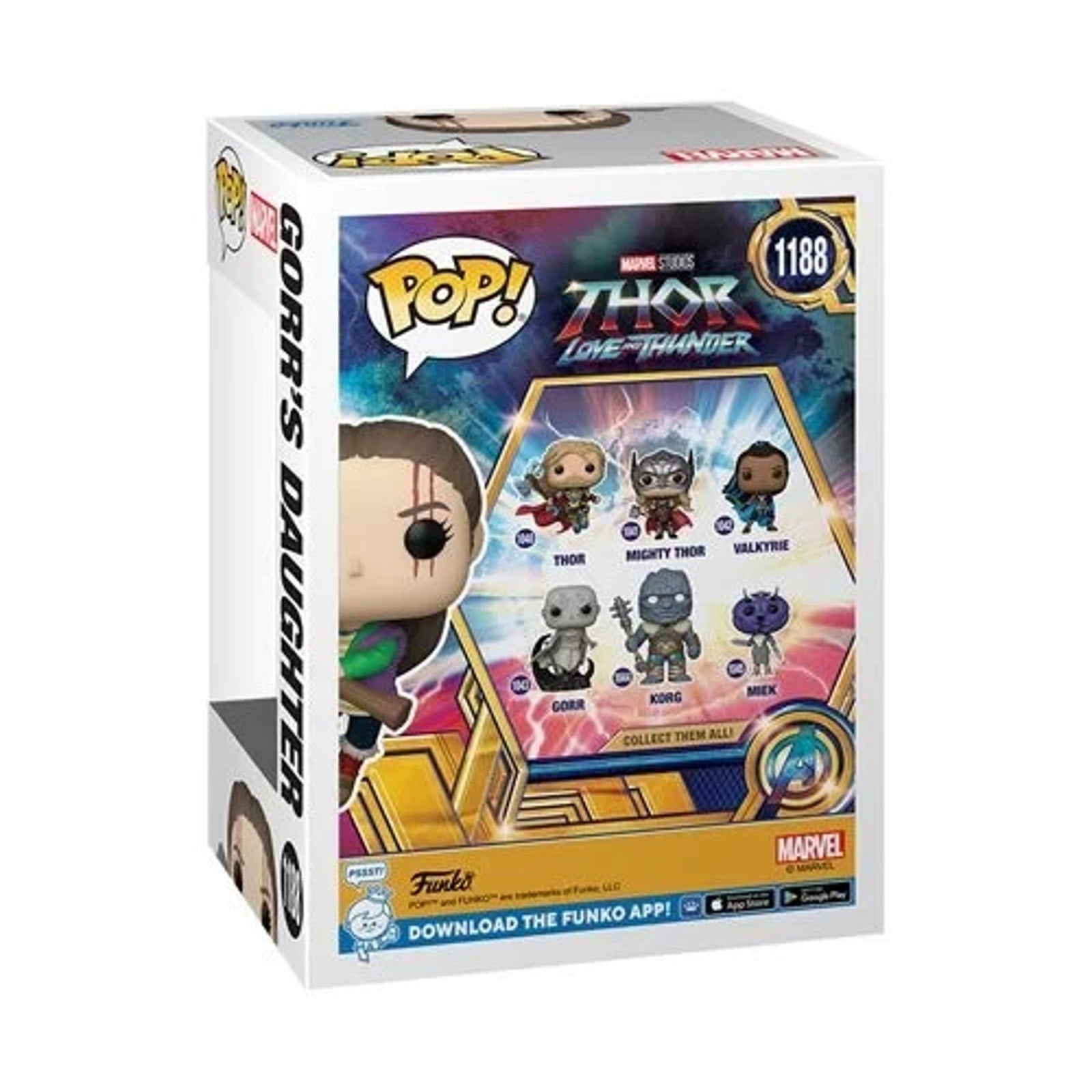 Funko Pop Gorrs Daughter 1188 Thor Love and Thunder back view