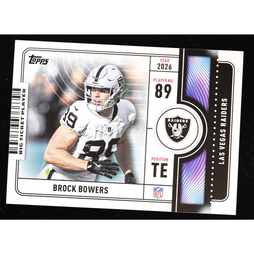 2026 Topps Flagship Brock Bowers Big Ticket Player BTP-10 — front