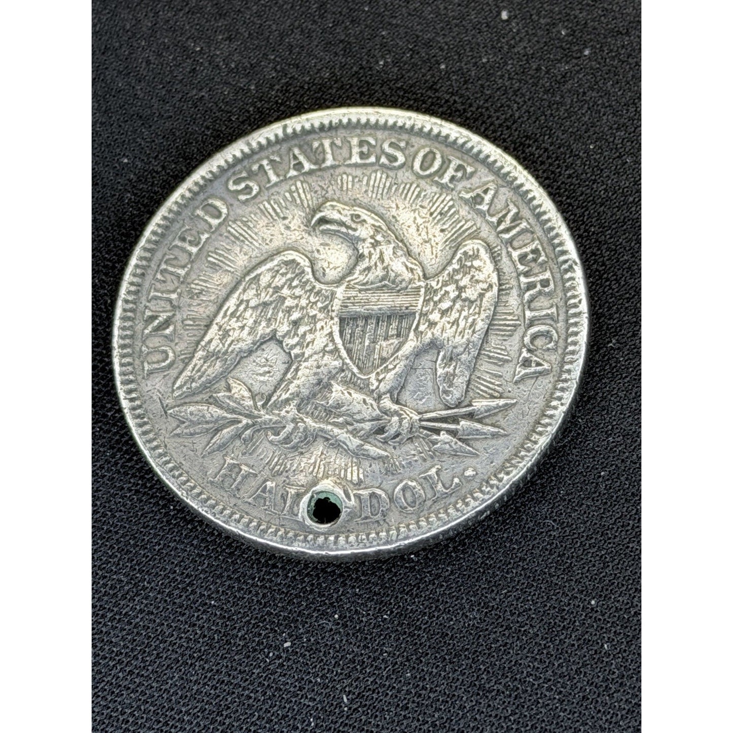 1853 Seated Liberty Half Dollar reverse eagle design
