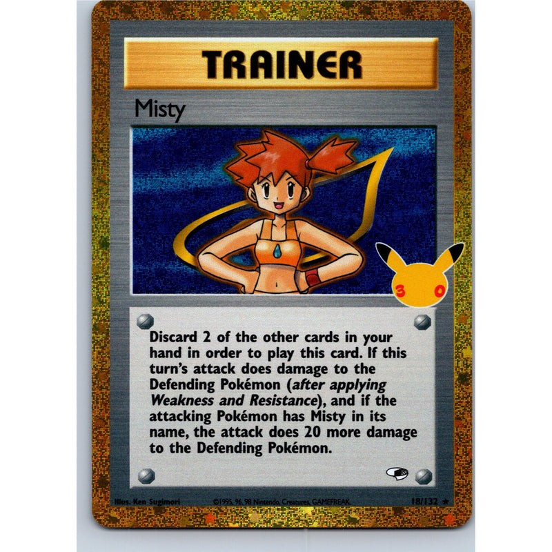 Pokemon Misty 18/132 Classic Collection 30th Celebration Holo English NM