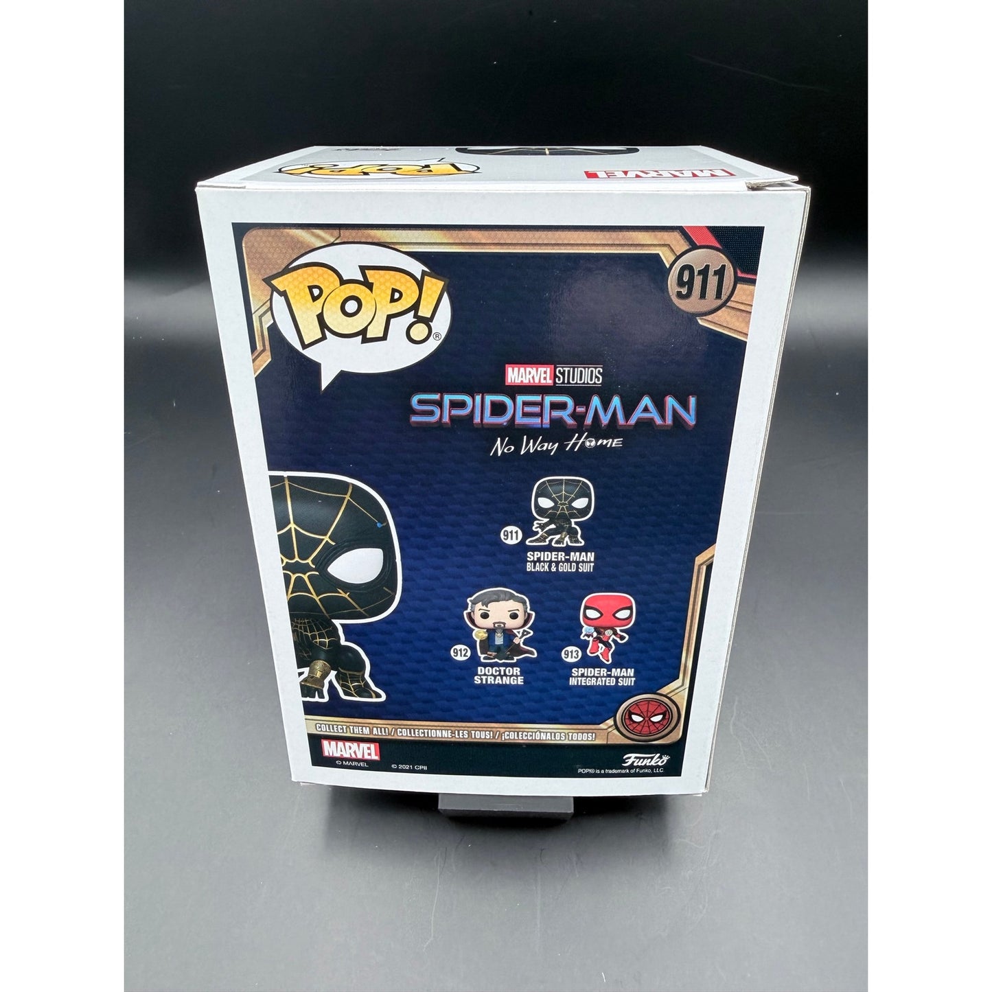 Spider Man Funko Pop 911 back box No Way Home