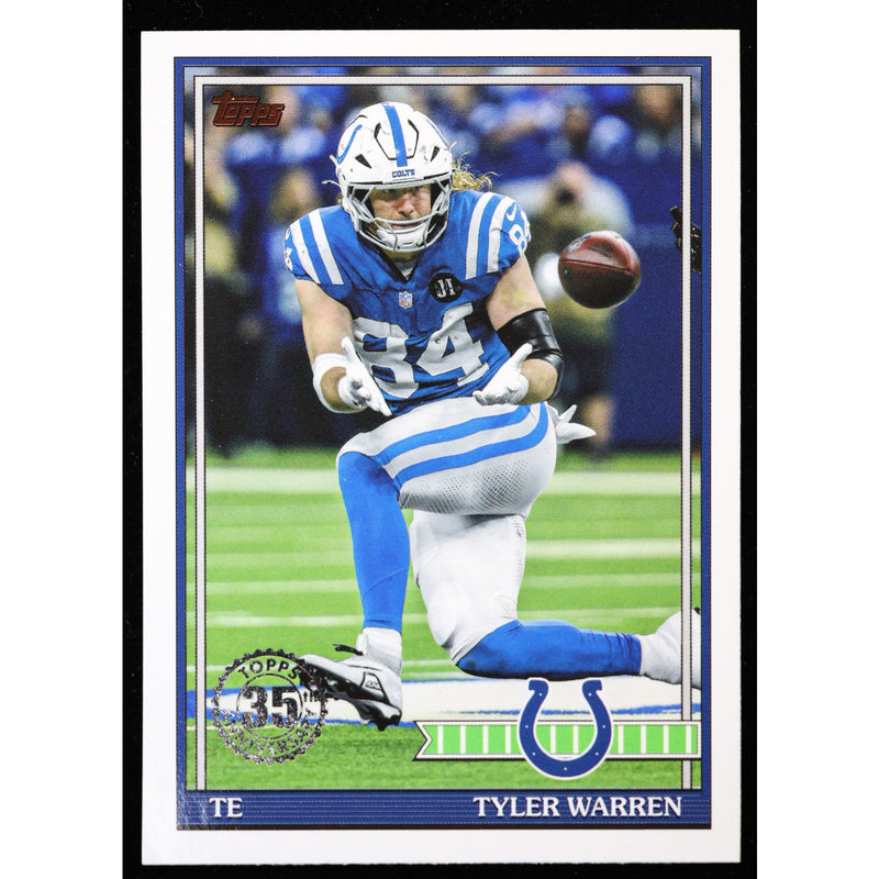 2026 Topps Flagship Tyler Warren 1991 Topps 91TF-48 Colts Football front