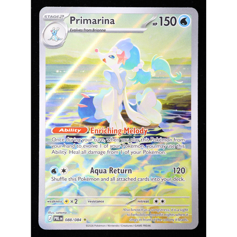 Pokemon Primarina 088/084 Pitch Black Illustration Rare Holo