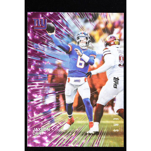 2026 Topps Flagship Jaxson Dart Pressure Cookers Pink Crackle Foil PC-3 — front