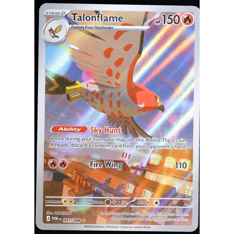 Pokemon Talonflame 091/088 Perfect Order Illustration Rare Holo English NM