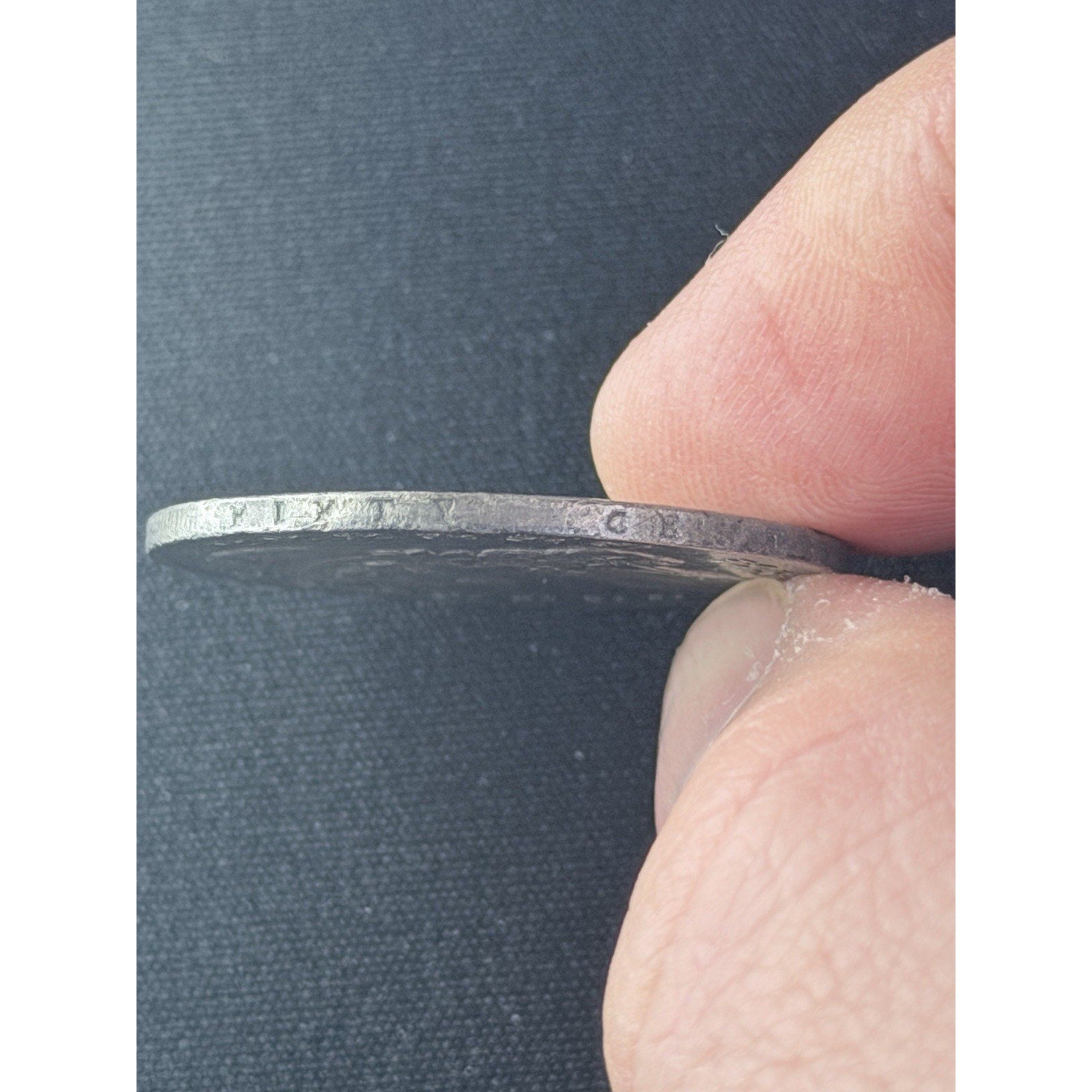 1834 Capped Bust Half Dollar edge lettering detail