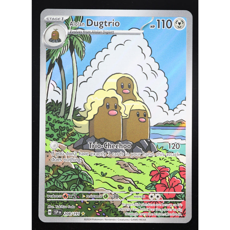 Pokemon Alolan Dugtrio 208/191 Surging Sparks IR English NM