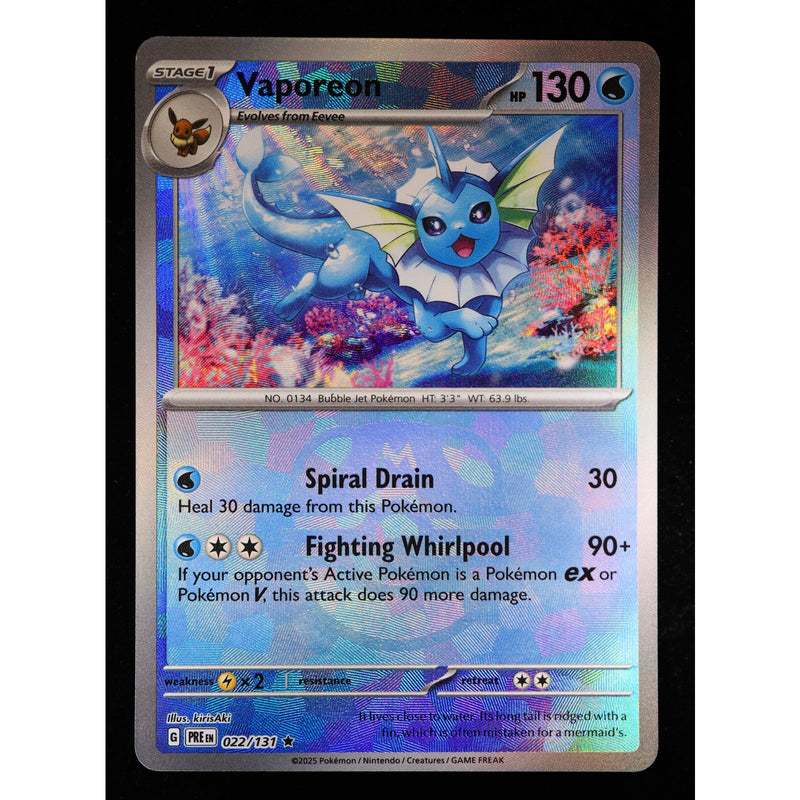 Pokémon Vaporeon Master Ball Pattern 022/131 | Prismatic Evolutions