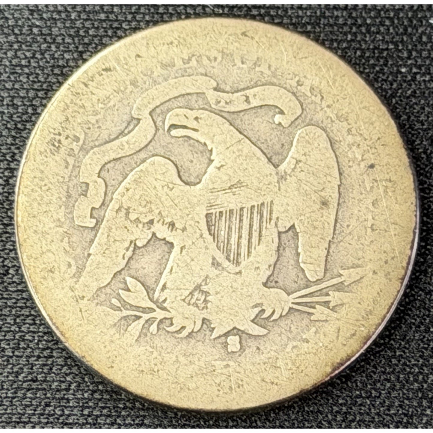 1876 S Seated Liberty Quarter reverse early silver 25C coin