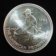 1984 Engelhard Prospector 1 oz silver round obverse