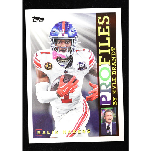 2026 Topps Flagship Malik Nabers Topps Profiles TP-3 — front