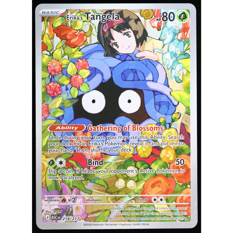 Pokemon Erika's Tangela 218/217 Ascended Heroes Illustration Rare Holo NM