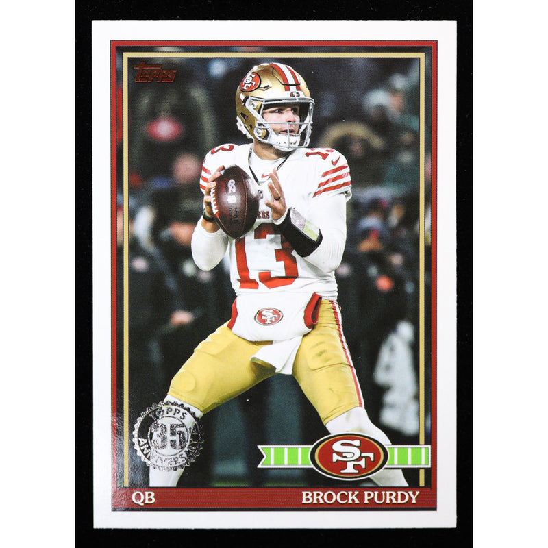 2026 Topps Flagship Brock Purdy 1991 Topps 91TF-3 Football front