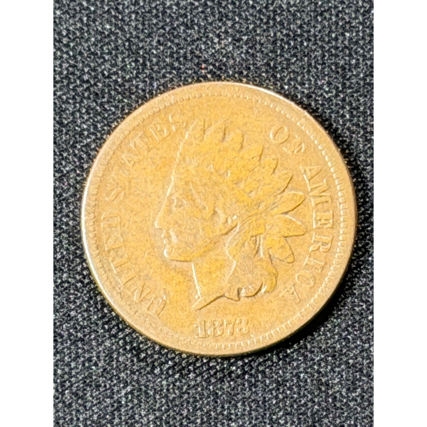 1873 Indian Head Cent Open 3 obverse semi key coin