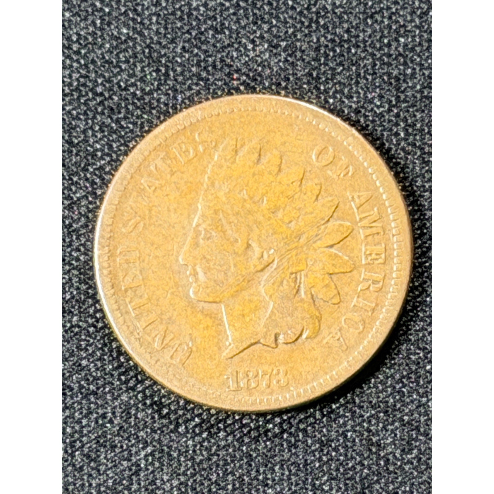 1873 Indian Head Cent Open 3 obverse semi key coin
