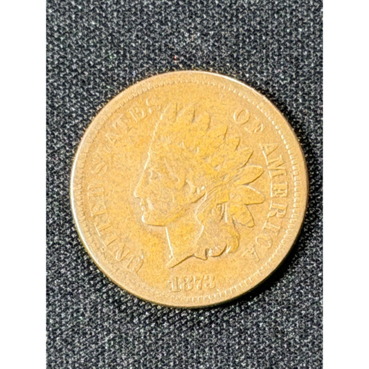 1873 Indian Head Cent Open 3 obverse semi key coin