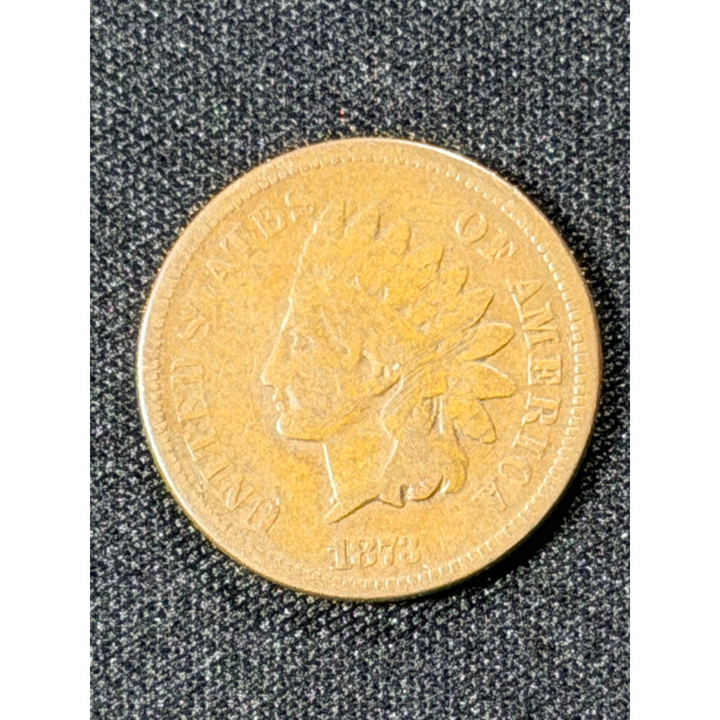 1873 Indian Head Cent Open 3 obverse semi key coin