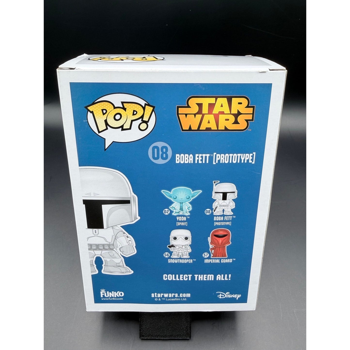 Boba Fett Prototype Funko Pop 08 back box Star Wars
