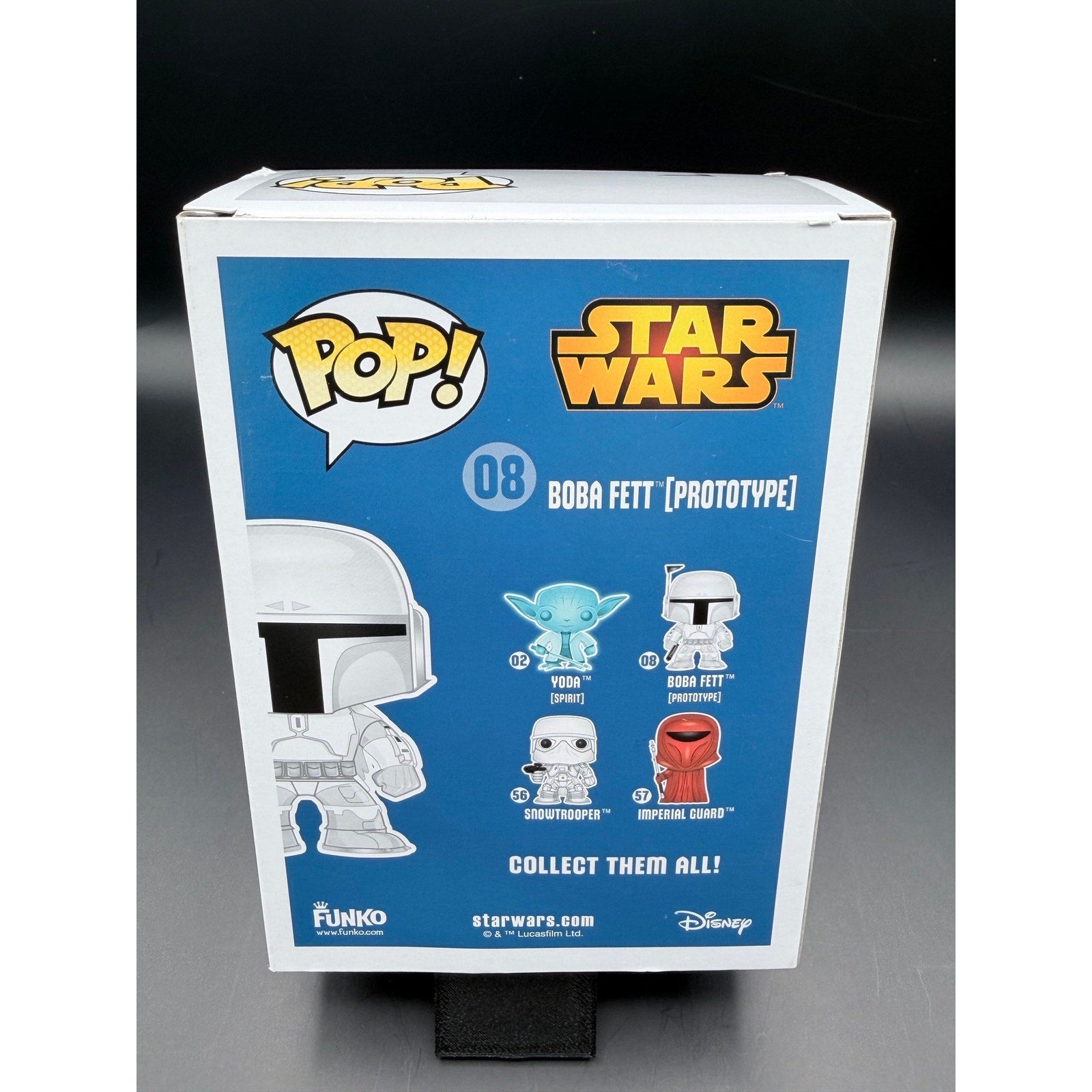 Boba Fett Prototype Funko Pop 08 back box Star Wars