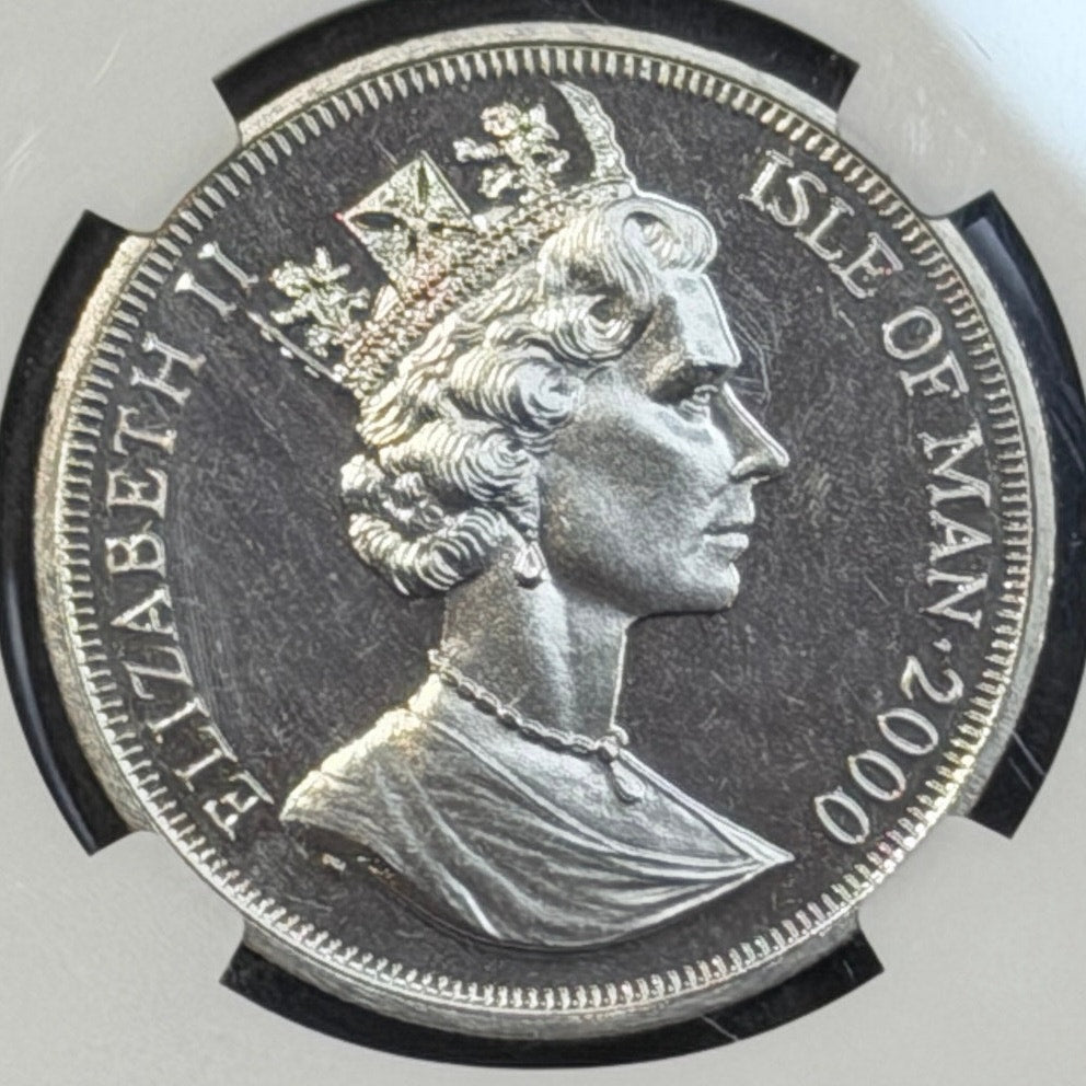 2000 Isle of Man Berlin Wall commemorative crown graded NGC MS67 copper nickel world coin Reverse