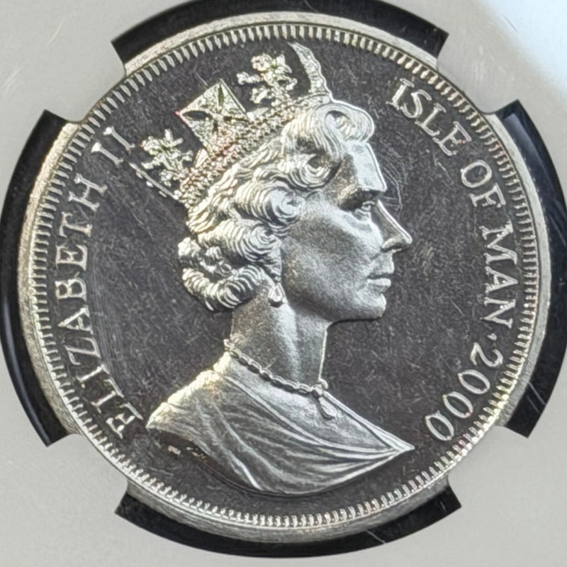 2000 Isle of Man Berlin Wall commemorative crown graded NGC MS67 copper nickel world coin Reverse