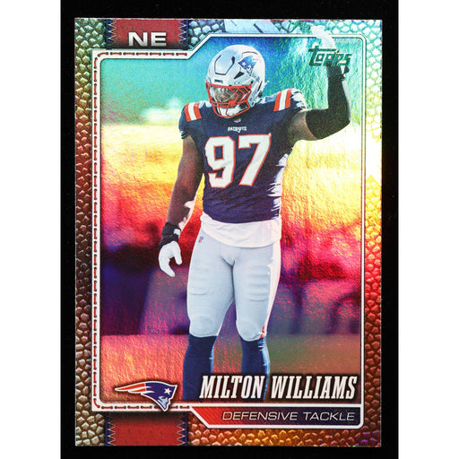 2026 Topps Flagship Milton Williams #142 Football Leather Foil front